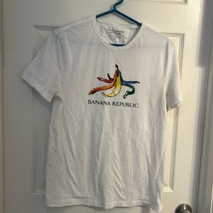 Banana Republic‎ Women’s Size M White Banana TShirt